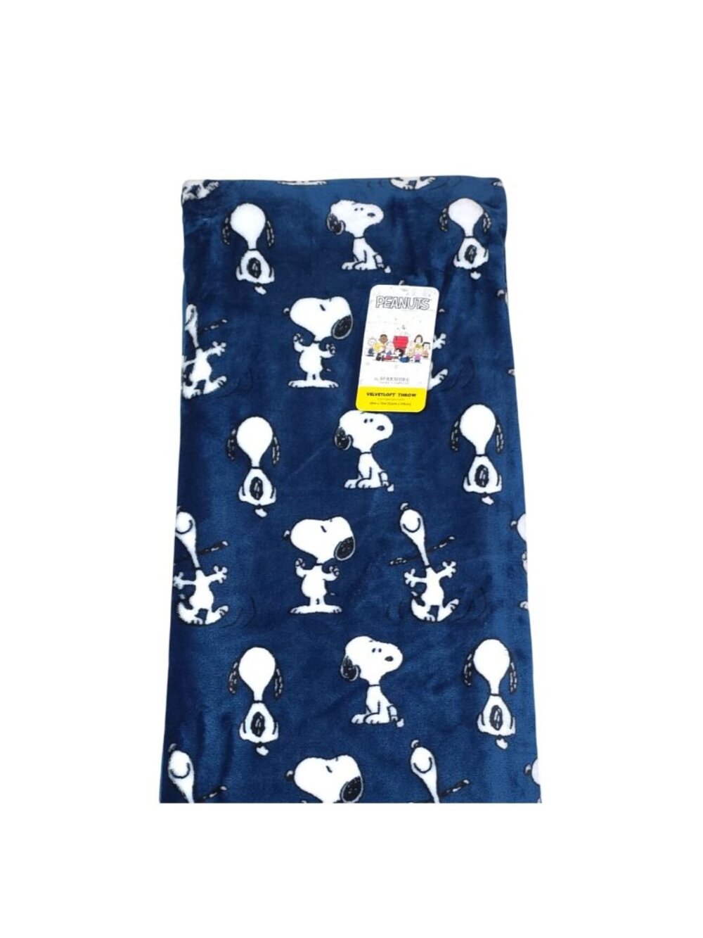 Peanuts Snoopy Velvetloft Throw Blanket 60x70 Inches By Berkshire Blue